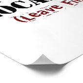 地元の警察をサポートす離れる –  Fingerprint ポスター (角)