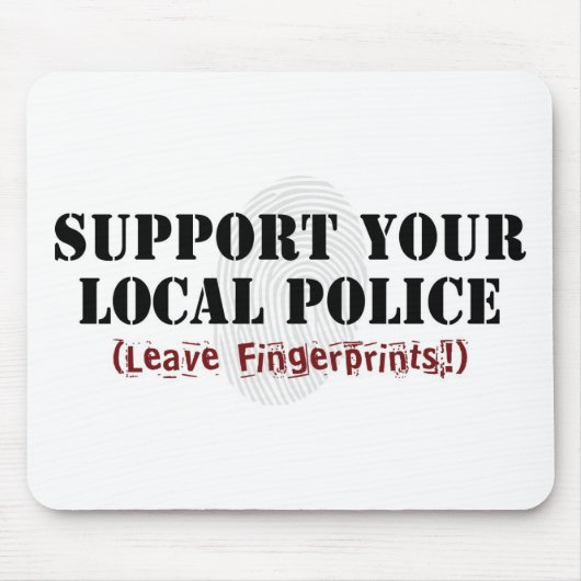 地元の警察をサポートす離れる –  Fingerprint マウスパッド (正面)