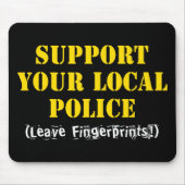 地元の警察をサポートす離れる – Fingerprint Mou マウスパッド (正面)
