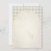 地元の農家市場で開催されるベビーシャワー 招待状 (裏面)