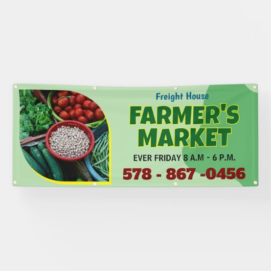 地元の農産物市場カスタム屋外バナー 横断幕 (横)