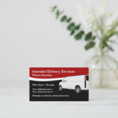 地元の近隣配送トラックバン 名刺 (スタンド正面)