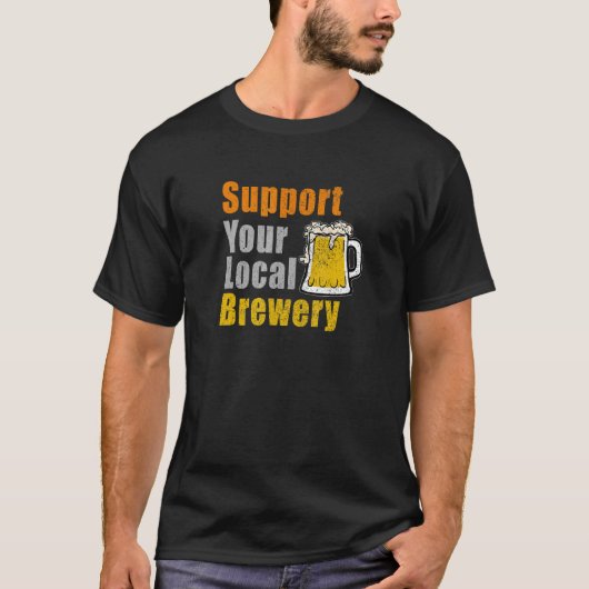 地元の醸造所をサポート Tシャツ (正面)