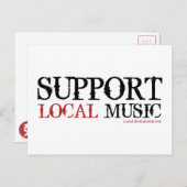 地元の音楽を応援しよう - ポストカード (正面/裏面)