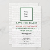 地元の音楽ストアのロゴクリスマスIオープンハウス セーブザデート (正面/裏面)