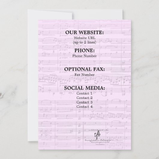 地元の音楽ストアのロゴクリスマスIIIオープンハウス セーブザデート (裏面)