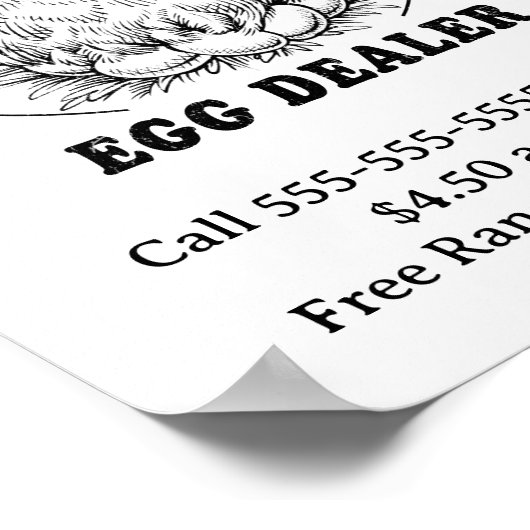 地元の鶏卵業者 ポスター (角)