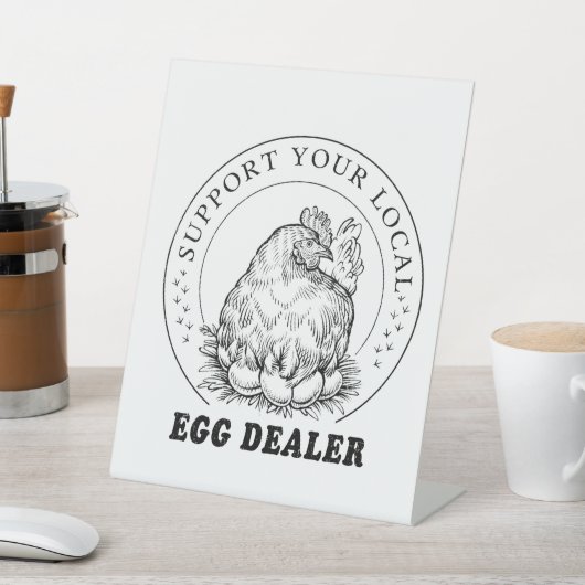 地元の鶏卵業者 台座サイン (インサイチュ)