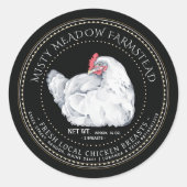 地元の鶏肉パーツラベル編ファーマーズマーケット ラウンドシール (正面)