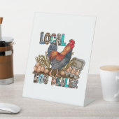 地元カラフル鶏の卵ディーラーの台座看板 台座サイン (インサイチュ)