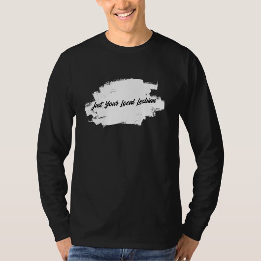 地元レズビアンカップル皮肉レズビアンプリ Tシャツ (正面)