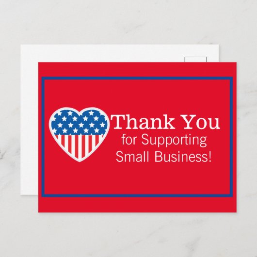 地元中小企業を支援していただきありがとう ポストカード (正面/裏面)