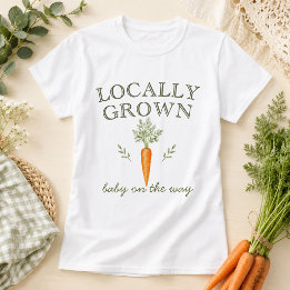 地元産まれのベビーニンジン妊娠発表 Tシャツ