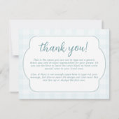 地元男女兼用育ての赤ちゃんシャワーフラット サンキューカード (正面)