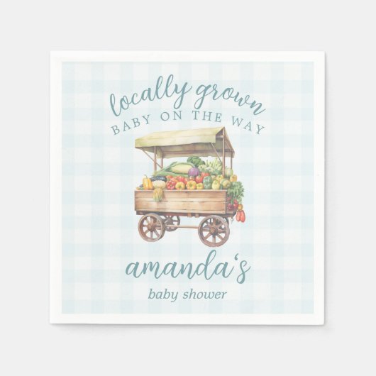 地元男女兼用育ての赤ちゃんシャワー スタンダードカクテルナプキン (正面)