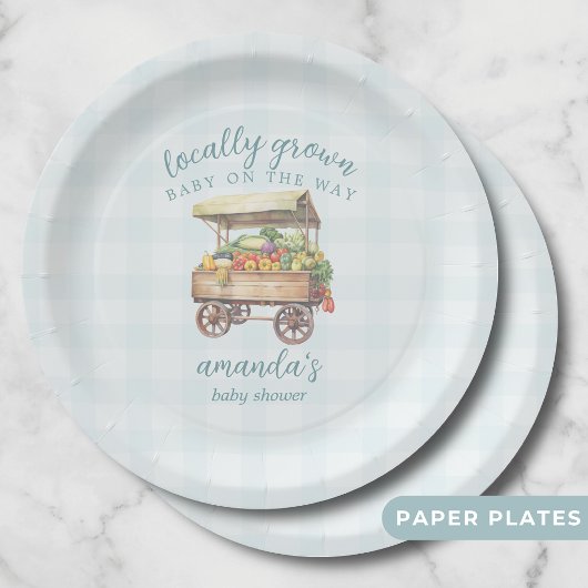地元男女兼用育ての赤ちゃんシャワー ペーパープレート