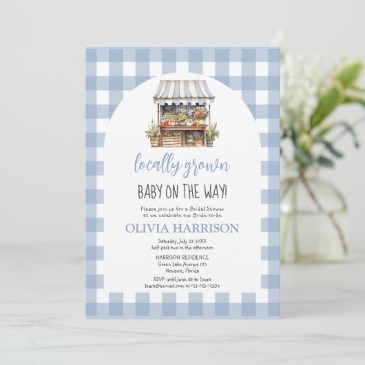 地元男女兼用育ての赤ちゃんシャワー 招待状 (スタンド正面)