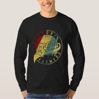地元農家を応援 地元農家市場 農場 田舎 Tシャツ