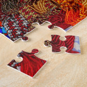 地元鮮やか市場でのアフリカの砂浜 ジグソーパズル (側面)