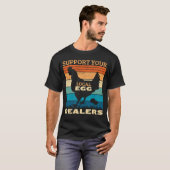 地元+卵+販売業者+を+応援+鶏+農場+新鮮 Tシャツ (正面フル)
