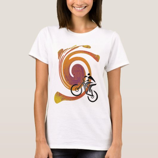 地勢を自転車に乗って下さい Tシャツ (正面)