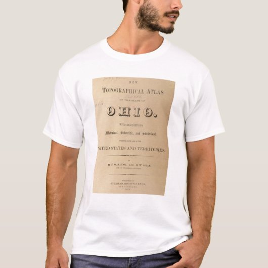 地勢地図書のとびら Tシャツ (正面)
