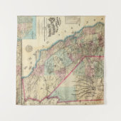 地勢鉄道および郡地図、カリフォルニア タペストリー (正面(横))