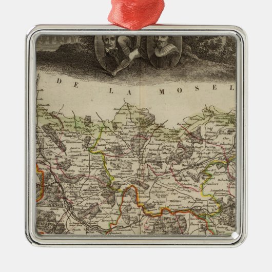 地区の境界 メタルオーナメント (正面)