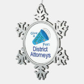 地区の弁護士 スノーフレークピューターオーナメント (右)