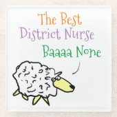 地区デザインガラスコースターの羊のナース ガラスコースター (正面)