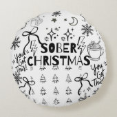 地味なクリスマス ラウンドクッション (裏面)