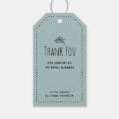 地味な感謝 小さな事業を応援してくれてありがとう ギフトタグ (正面)