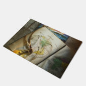 地図およびコンパス ドアマット (アングル)