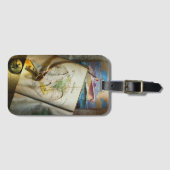 地図およびコンパス ラゲッジタグ (正面横)