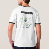 地図およびスポンサーが付いているGRIDSKIPPERSのTシャツ Tシャツ (裏面)