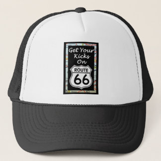 地図が付いているルート66のあなたの蹴りを得て下さい キャップ