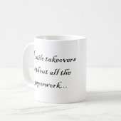 地図との海賊弁護士のマグの敵対的買収 コーヒーマグカップ (正面左)