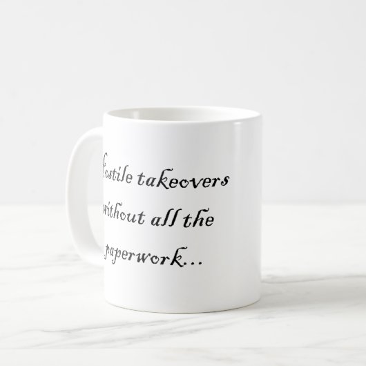 地図との海賊弁護士のマグの敵対的買収 コーヒーマグカップ (正面左)