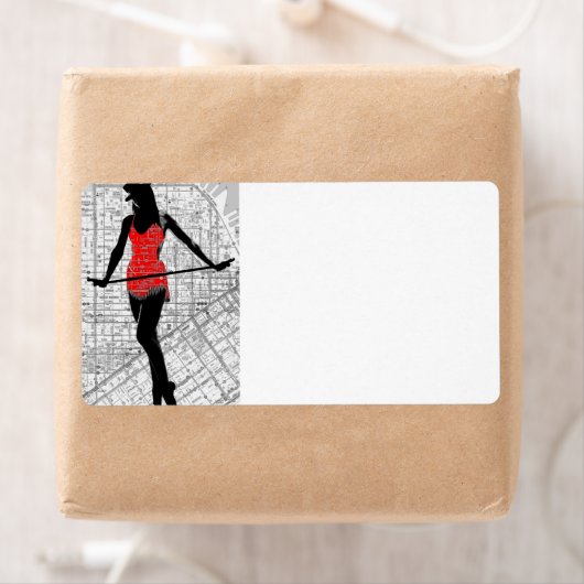 地図とダンス ラベル (インサイチュ)