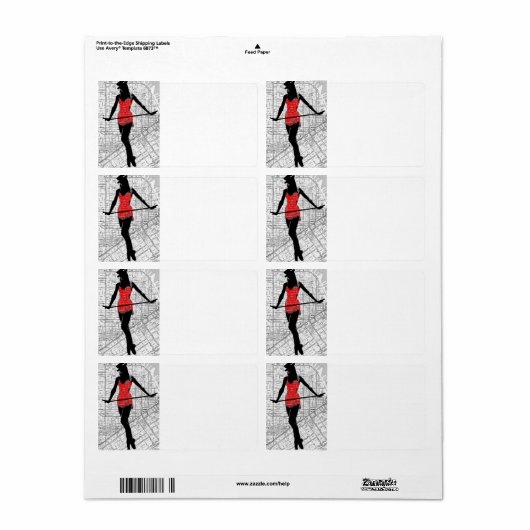 地図とダンス ラベル (フルシート)