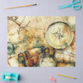 地図と旅行ささやき:アドベンチャー待ち 薄葉紙 (クラフト)