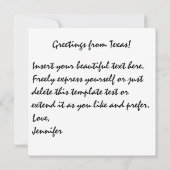 地図と有用な情報に関するカリフォルニアのアメリカ州 サンキューカード (裏面)