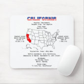 地図と有用な情報に関するカリフォルニアのアメリカ州 マウスパッド (マウス)