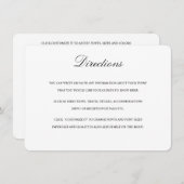 地図と白黒の方向カード エンクロージャーカード (正面/裏面)