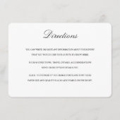 地図と白黒の方向カード エンクロージャーカード (正面)