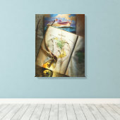 地図と羅針盤 キャンバスプリント (インサイチュ (ウッドフロア))