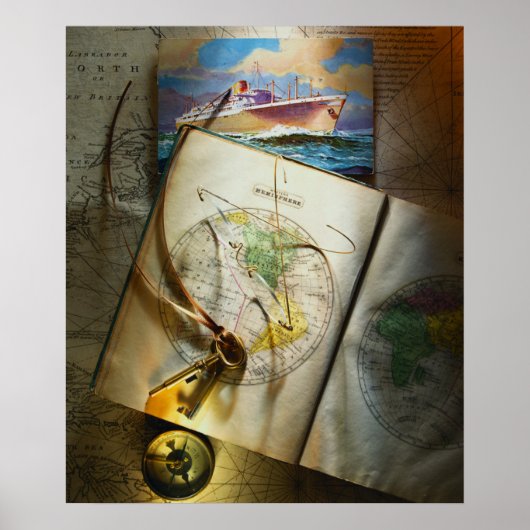 地図と羅針盤 ポスター (正面)