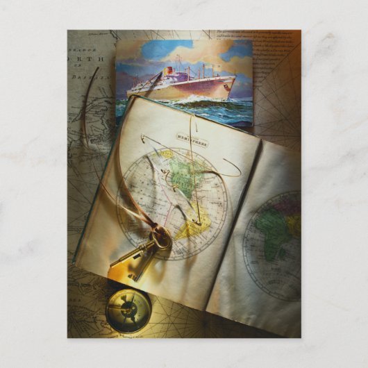 地図と羅針盤 ポストカード (正面)