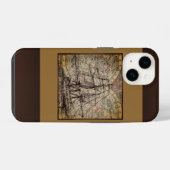 地図と船 iPhoneケース (裏面横)
