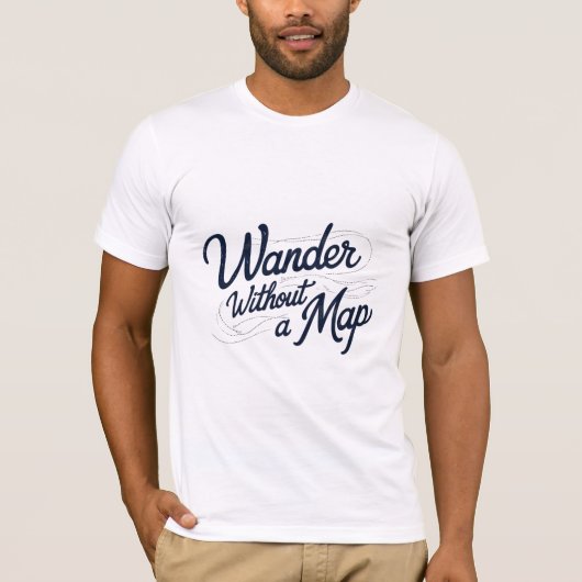 地図なしでさまよう Tシャツ (正面)